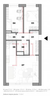 Reconstruction of Antal Stašek - Floor plan of the current state