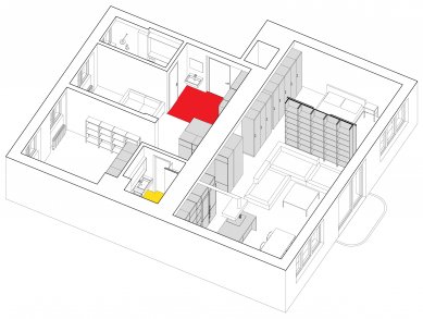 Byt G - Axonometrie bytu - foto: TOITO architekti