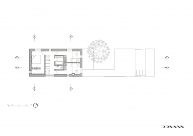Dům přes dvůr - Půdorys patra - foto: DDAANN