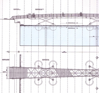 Most for pedestrians West India Quay - Plans - foto: © Future Systems, London