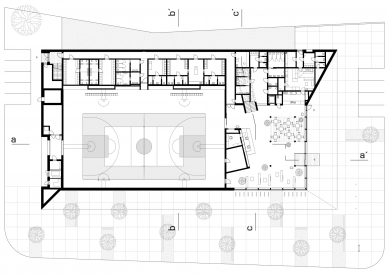 Národní sportovní centrum v Prostějově - Půdorys 1.p - foto: atelier-r