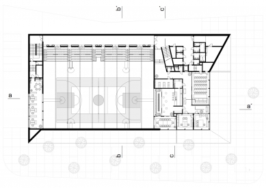 Národní sportovní centrum v Prostějově - Půdorys 2.p - foto: atelier-r