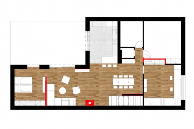 Interior of a family house in Brno - Floor plan of the apartment - foto: studio AEIOU