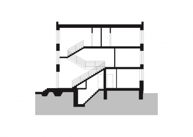 Rodinný dům Královo Pole 03 - Příčný řez - foto: knesl + kynčl architekti