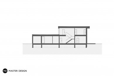 Rodinný dům na Čeladné - Řez