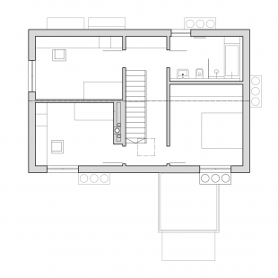 Rodinný dům v Letech - Půdorys 2NP