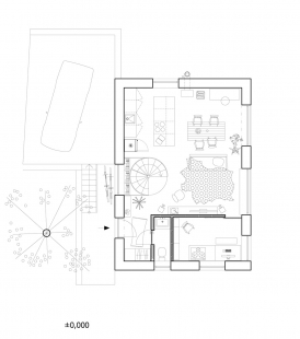 Dom V - Půdorys přízemí - foto: TOITO architekti