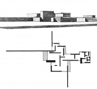 Kulturní centrum Jonkershove - Projekt cihelného domu na venkově z roku 1924 - foto: Ludwig Mies van der Rohe