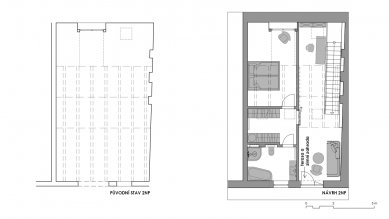 Rekonstrukce a rozšíření bytu v Náměšti - Půdorysy 2NP