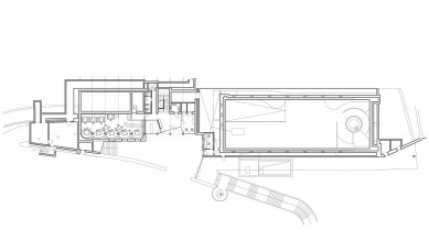 Oprava a obnova areálu kúpeľov Zelená žaba - Půdorys 1.pp - foto: Cubedesign