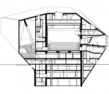 Casa da Música - Půdorys sever-jih - foto: © OMA, Rotterdam