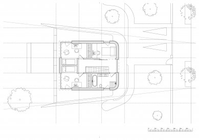 Family house Kiss - Půdorys patra - foto: sebastian nagy architects