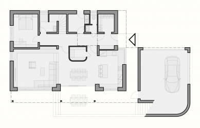 Family house, Černošice - Floor plan 1st floor