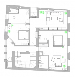 Apartments U Tomana - Floor plan 6th floor