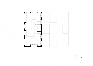 Obytný soubor Killesberg - Půdorys typického podlaží - foto: David Chipperfield Architects