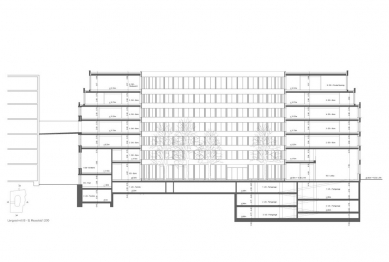 Head office of the Bremer Bank - Podélný řez - foto: Caruso St John Architects