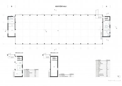 Montážní hala TMT - Půdorysy - foto: med : pavlík architekti