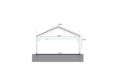 MPT Assembly Hall - Cut a-a' - foto: med : pavlík architekti