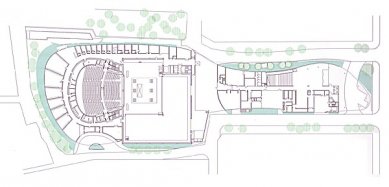 <Matsumoto Performing Arts Centre> - Ground floor plan - foto: © Toyo Ito & Associates, 2004