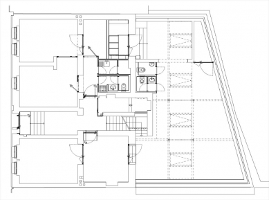 Rekonstrukce a dostavby objektu Závěrka 3 - půdorys - foto: 4A architekti