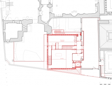 Extension of the Cluny Museum - Půdorys 2.np - foto: Bernard Desmoulin Architecte