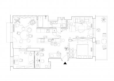 Byte S - Floor plan of the apartment - foto: TOITO architekti