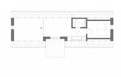 Víkendový dům v České Kanadě - Půdorys 2NP