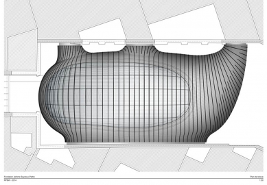 Sídlo nadace Jérôme Seydoux-Pathé - Výkres střechy - foto: Renzo Piano Building Workshop