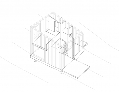 Chata na Sirákově - Axonometrie - foto: ellement