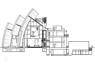 Chrám Church of the Jubilee - Řez - foto: © Richard Meier & Partners Architects LLP