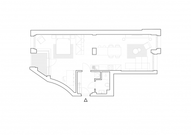 Small loft in a big style - Floor plan of the apartment - foto: Mooza architecture 