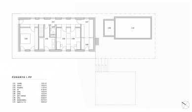 Rodinný dům Hrabyně II. - Půdorys 1PP