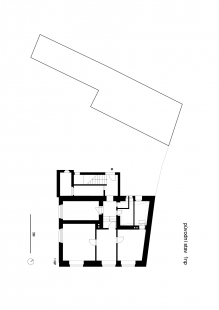 Dům v Ráji - Půdorys 1NP - původní stav