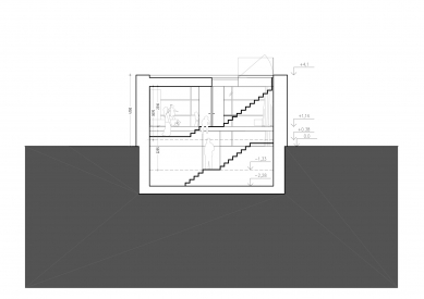 Rodinný dům v Hostivici - Řez a-a' - foto: She architect 