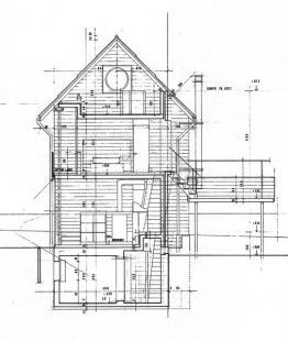 Modrý dům - Příčný řez - foto: © H&deM, 1980