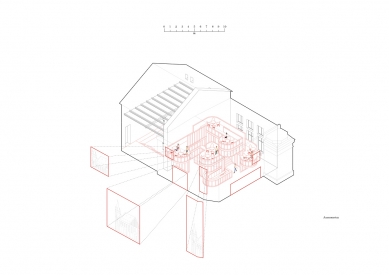 House of Wine - Axonometry - foto: CHYBIK+KRISTOF ASSOCIATED ARCHITECTS