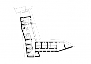 Dom na Samkovom dvore - Půdorys přízemí - foto: a02 architektonický ateliér