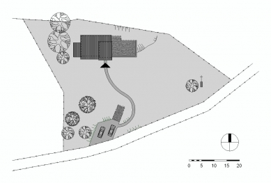 Nízkoenergetický dům na jižním svahu - situace - foto: Adam Lenc