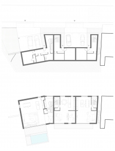 Three Family Houses Libocká - Floor plan 1st basement and 1st floor