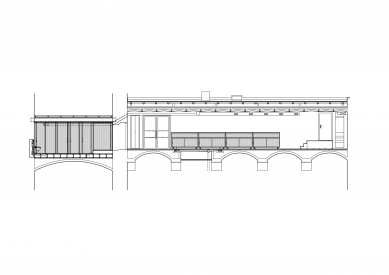 PRAHA/Fórum pro architekturu a média - Podélný řez - foto: n-1