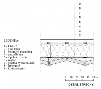 Prístavba Čachtice - Detail střechy - foto: A B.K.P.Š.