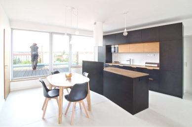 Interior of an apartment in a rooftop extension in Pardubice - foto: Ing. arch. Petra Měrková