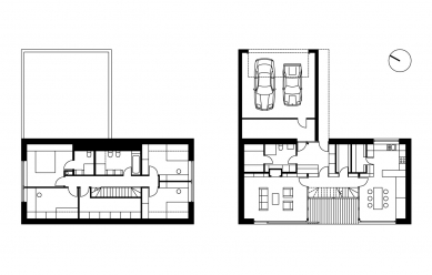 Dům na Větrném vrchu - Půdorysy - foto: Stempel & Tesar architekti 