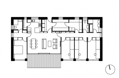 Rodinný dům v Brandýse - Půdorys přízemí - foto: Stempel & Tesar architekti