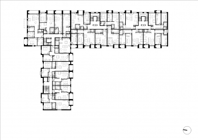 Apartment Building MAMAPAPA - Typical floor plan - foto: Šebo Lichý architekti 