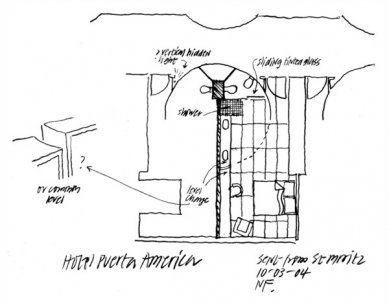 Hotel Puerta América - 2. poschodí - Skica - foto: © Norman Foster