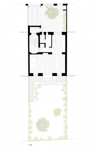 Reconstruction of a row house on Nad Šárkou - Floor plan 1st floor - foto: ABTSMOLEN