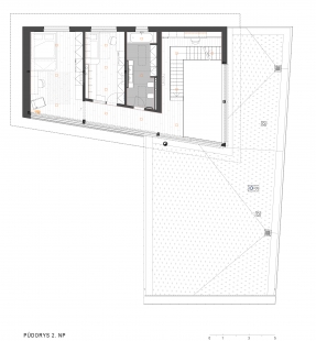 Dům za plotem - Půdorys 2NP