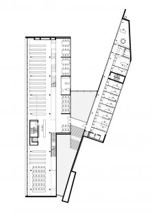 Univerzitní knihovna ve Výmaru - Půdorys patra - foto: meck architekten