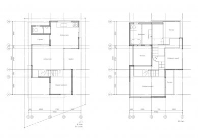 Dům v Chayagasaka - Půdorysy - foto: Tetsuo Kondo Architects